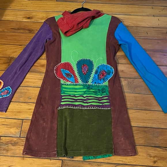 Colorful Patchwork Women's Jacket - Picture 3 of 3